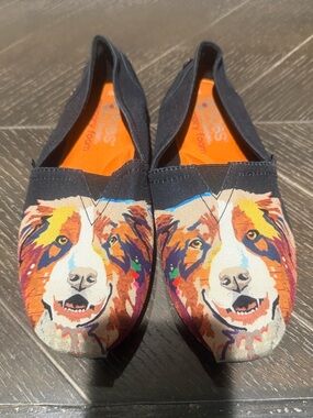 BOBS Skechers Dog Print Slip-On Flats Memory Foam | Size 7